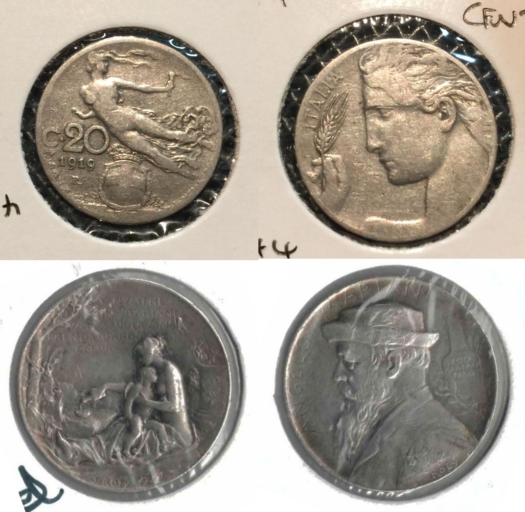 Italy-1909-R-20c-Beautiful-Coin